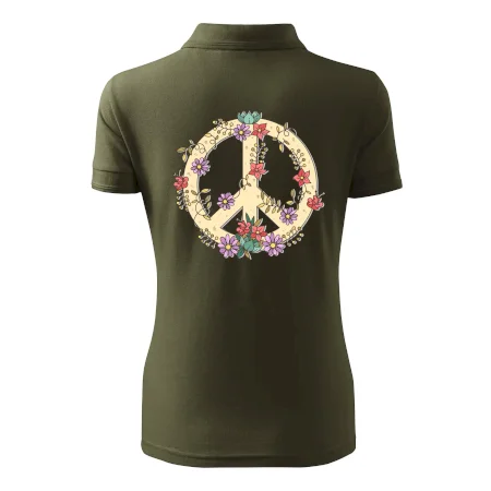 Peace symbol pískový