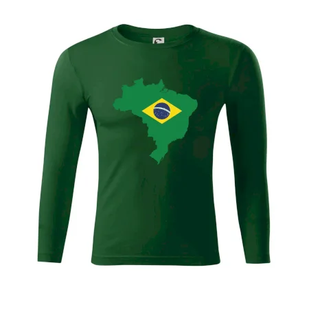 Brazílie vlajka v mapě