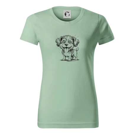 Lagotto romagnolo karikatura vypláznutý jazyk