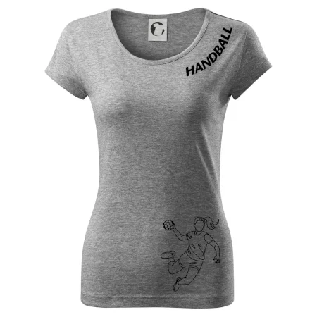 Handball nápis šikmo  - holka