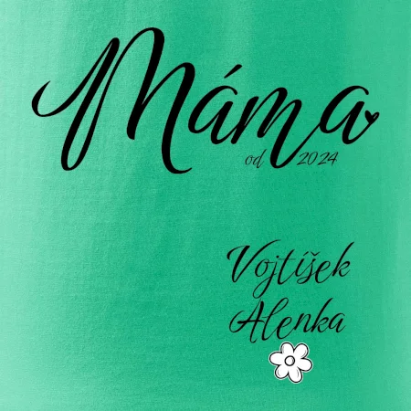 Máma od roku + jména dětí dole vlevo