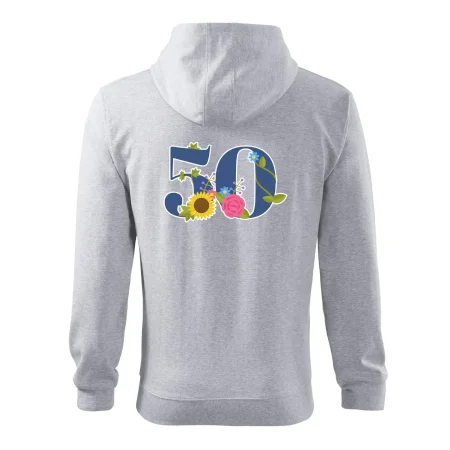 Květinové číslo kreslené - 50
