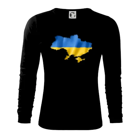 Ukrajina vlajka mapa