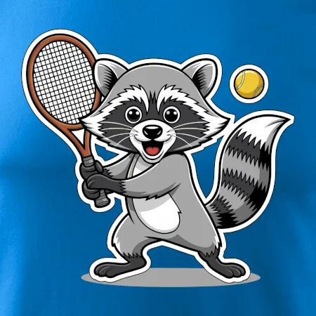 Mýval hraje tenis kreslený