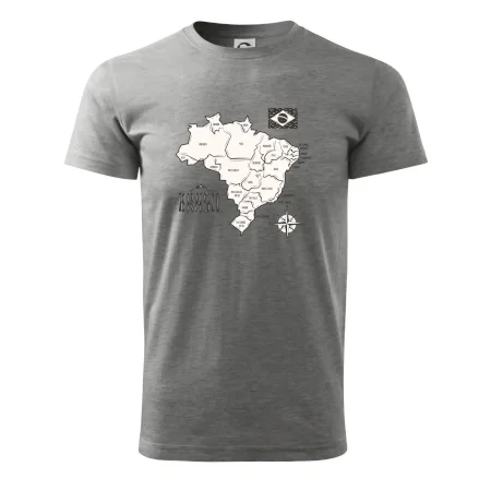 Brazílie mapa s názvy regionů