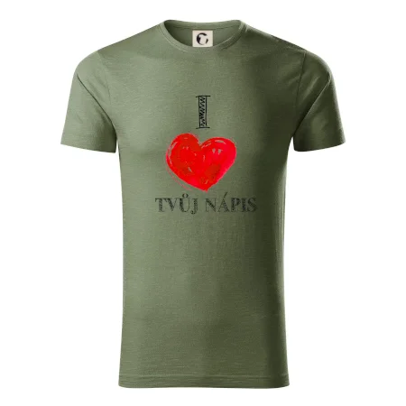 I love malované srdce - vlastní nápis