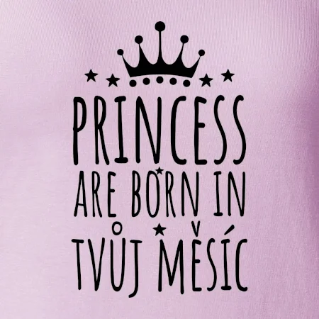 Princesses are born in (vlastní nápis měsíc narození)