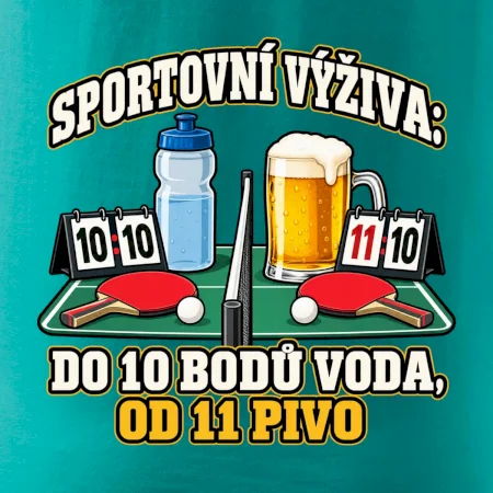 Sportovní výživa -  do 10 bodů voda, od 11 pivo