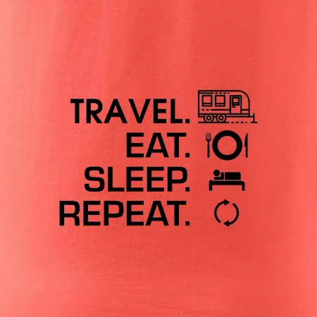 Eat sleep travel - Velký  přívěs