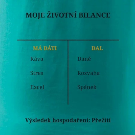 Moje životní bilance má dáti dal