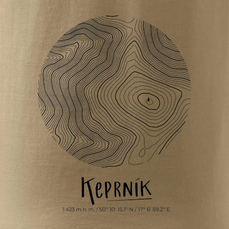Keprník - vrstevnice v kruhu