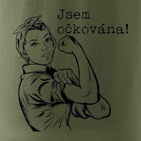 Jsem očkována - černě