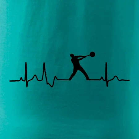 EKG hod kladivem muž