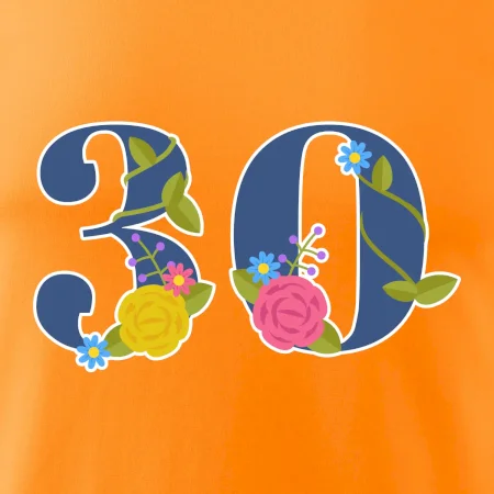 Květinové číslo kreslené - 30