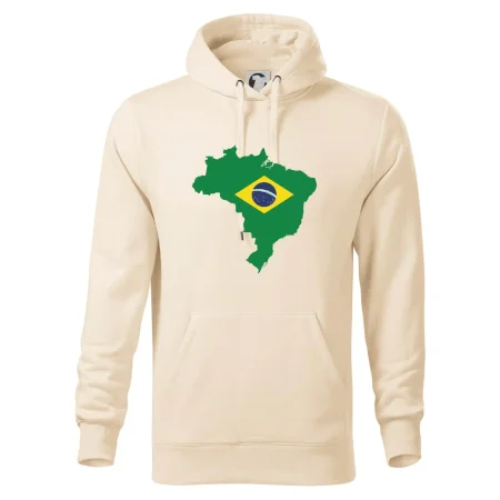 Brazílie vlajka v mapě