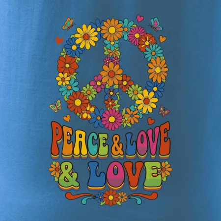 Peace and love - na výšku s květy