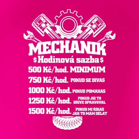 Mechanik - hodinová sazba