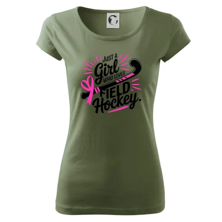 Just a girl who loves field hockey černo růžové