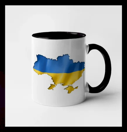Ukrajina vlajka mapa