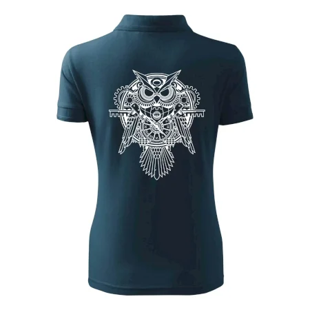 Steampunk sova černobílá