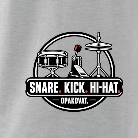 Snare kick hi-hat opakovat - bubenické trio