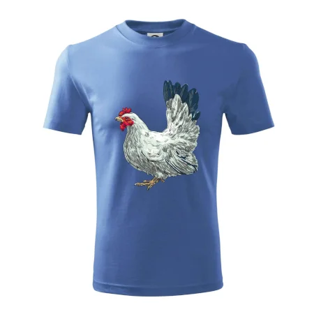Slepice kreslená bílá