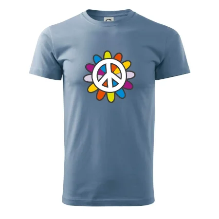 Peace symbol s kreslenou květinou