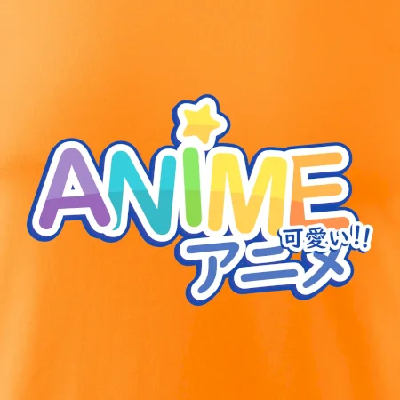 Anime nápis duhový
