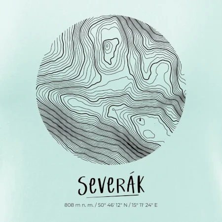 Severák - vrstevnice v kruhu