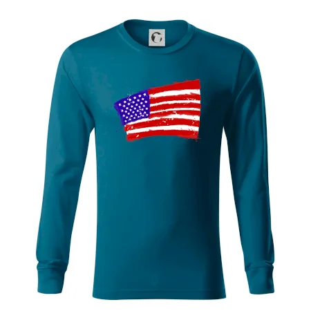 Americká vlajka ohnutá
