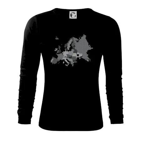 Mapa Evropy - srdce v Ukrajině
