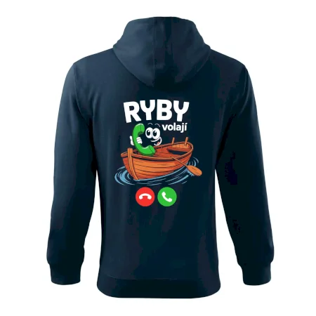 Karikatura ryby volají
