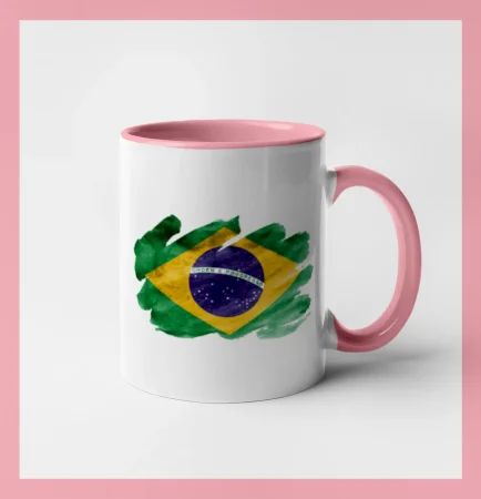 Brazílie vlajka vodové barvy