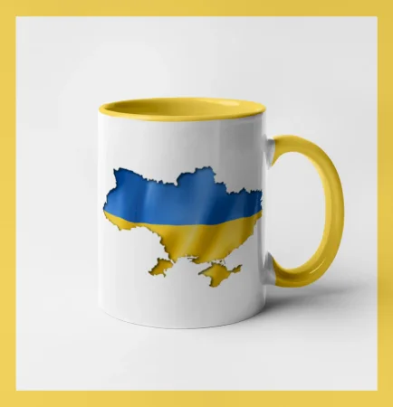 Ukrajina vlajka mapa