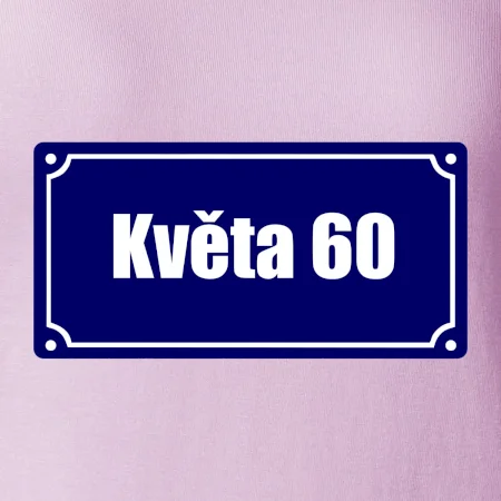Jméno a věk - uliční cedule - modrá
