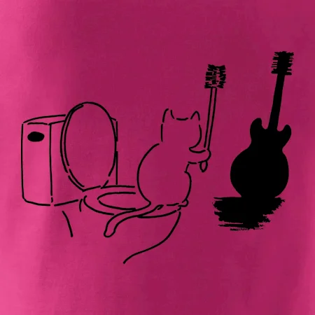 Kočka a kytara WC