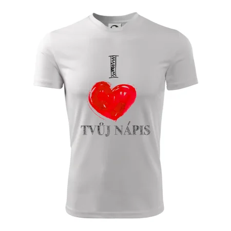 I love malované srdce - vlastní nápis