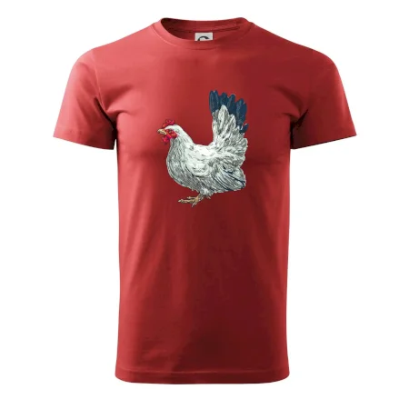Slepice kreslená bílá