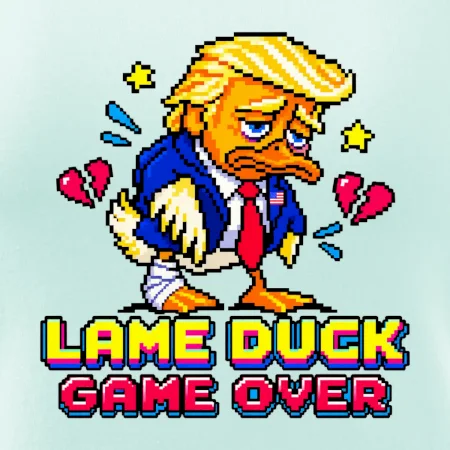 Trump lame duck pixel art game over