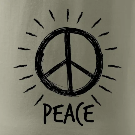 Peace symbol černobílý