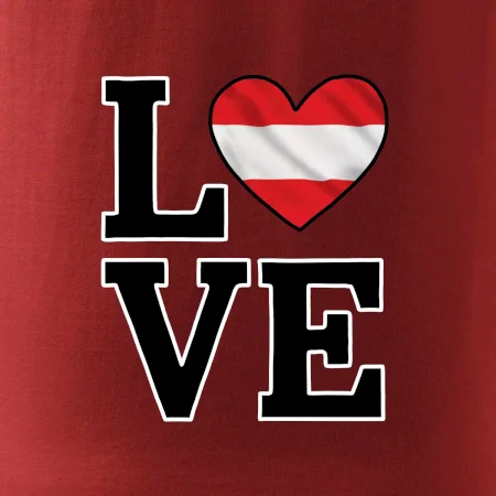 Love Rakouská vlajka