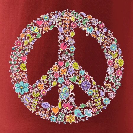 Peace symbol lístečky