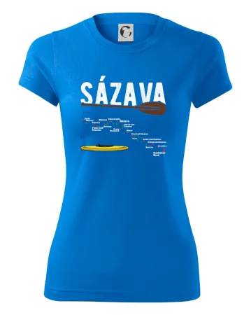 Mapa řeky Sázavy