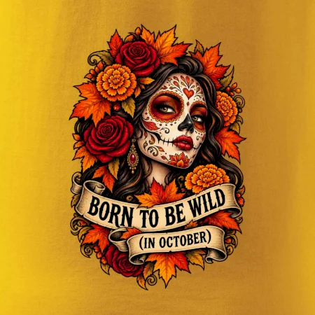 Born to be wild podzimní květinová lebka