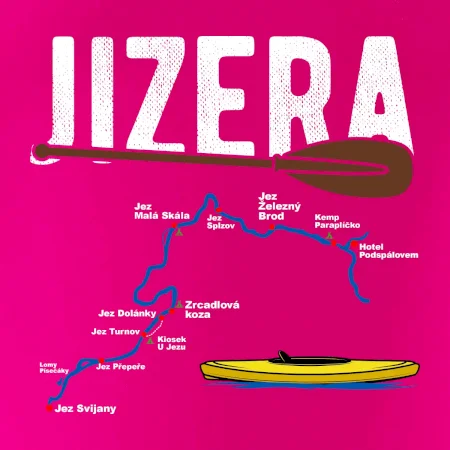 Mapa řeky Jizery