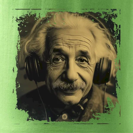 Albert se sluchátky