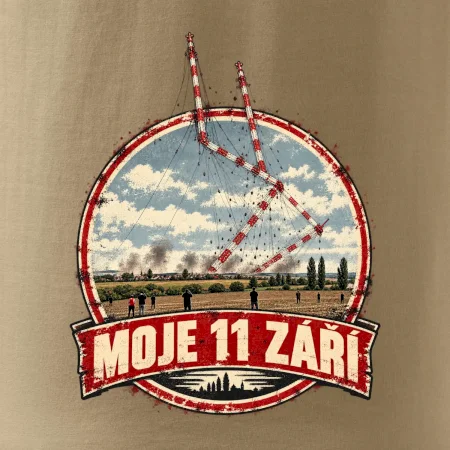 Liblice B bortící se věže moje 11 září retro odznak