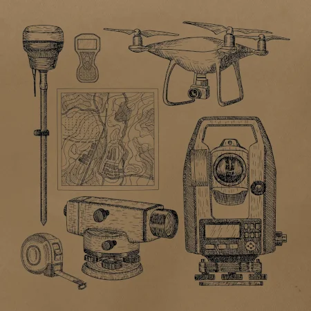 Geodet teodolit dron