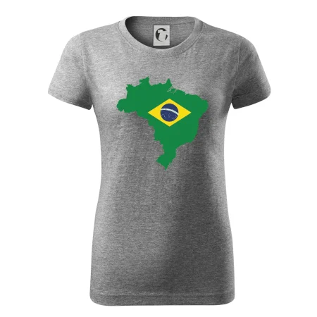 Brazílie vlajka v mapě