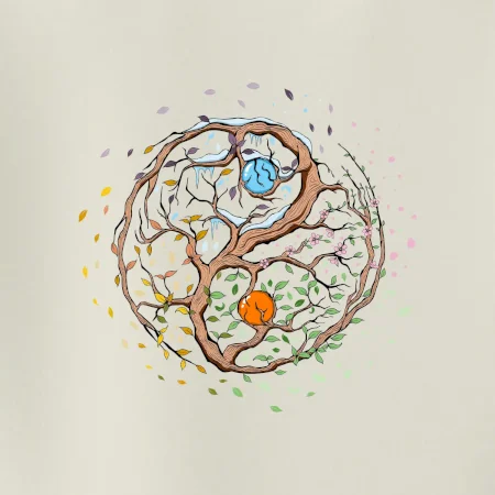 Yin & Yang strom - zima, léto